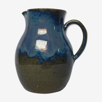 Pichet vase bleu émaillé