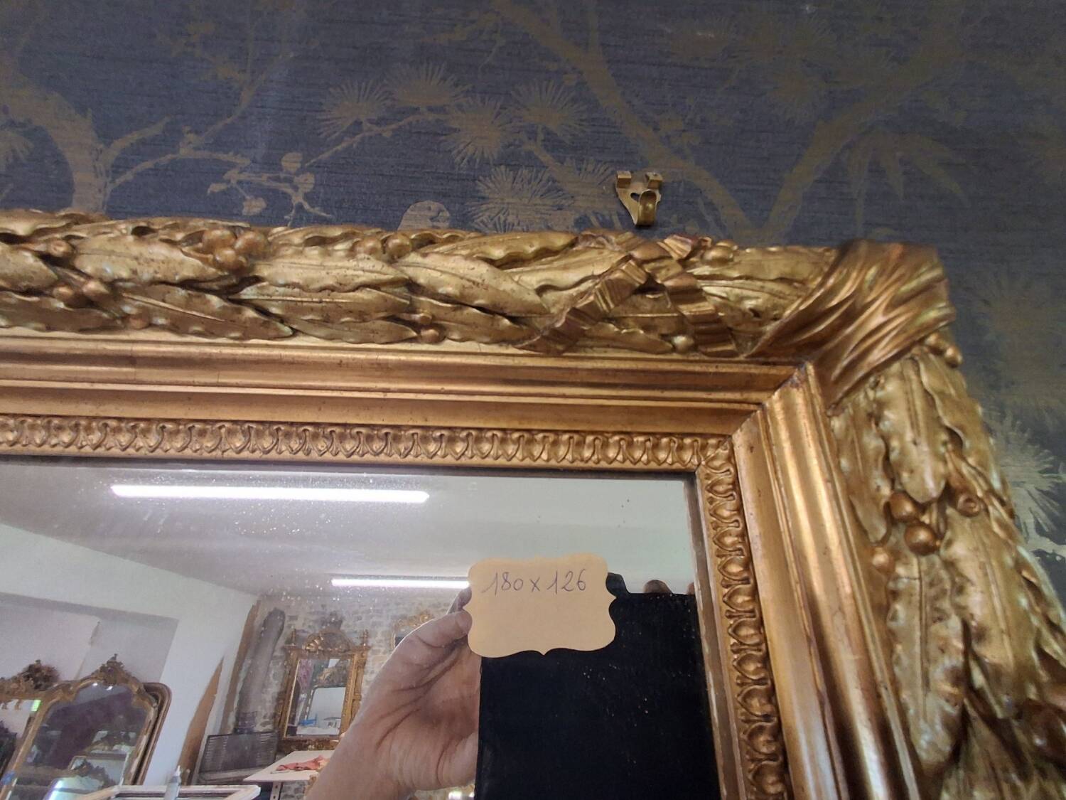 19th century mirror 180x126