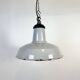 Industrial Grey Enamel Factory Pendant Lamp, 1960s