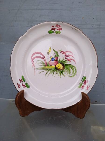 Assiette faience au chinois Les Islettes XVIIIem