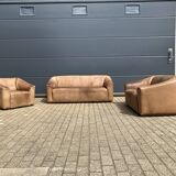 De Sede Ds47 3zit, 2zit, 1zit Buffel leder 5mm NECK Cognac