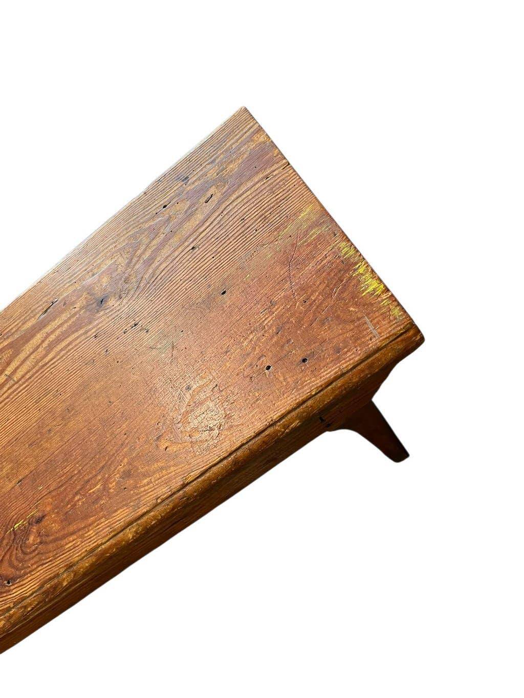 XL vintage wooden bench