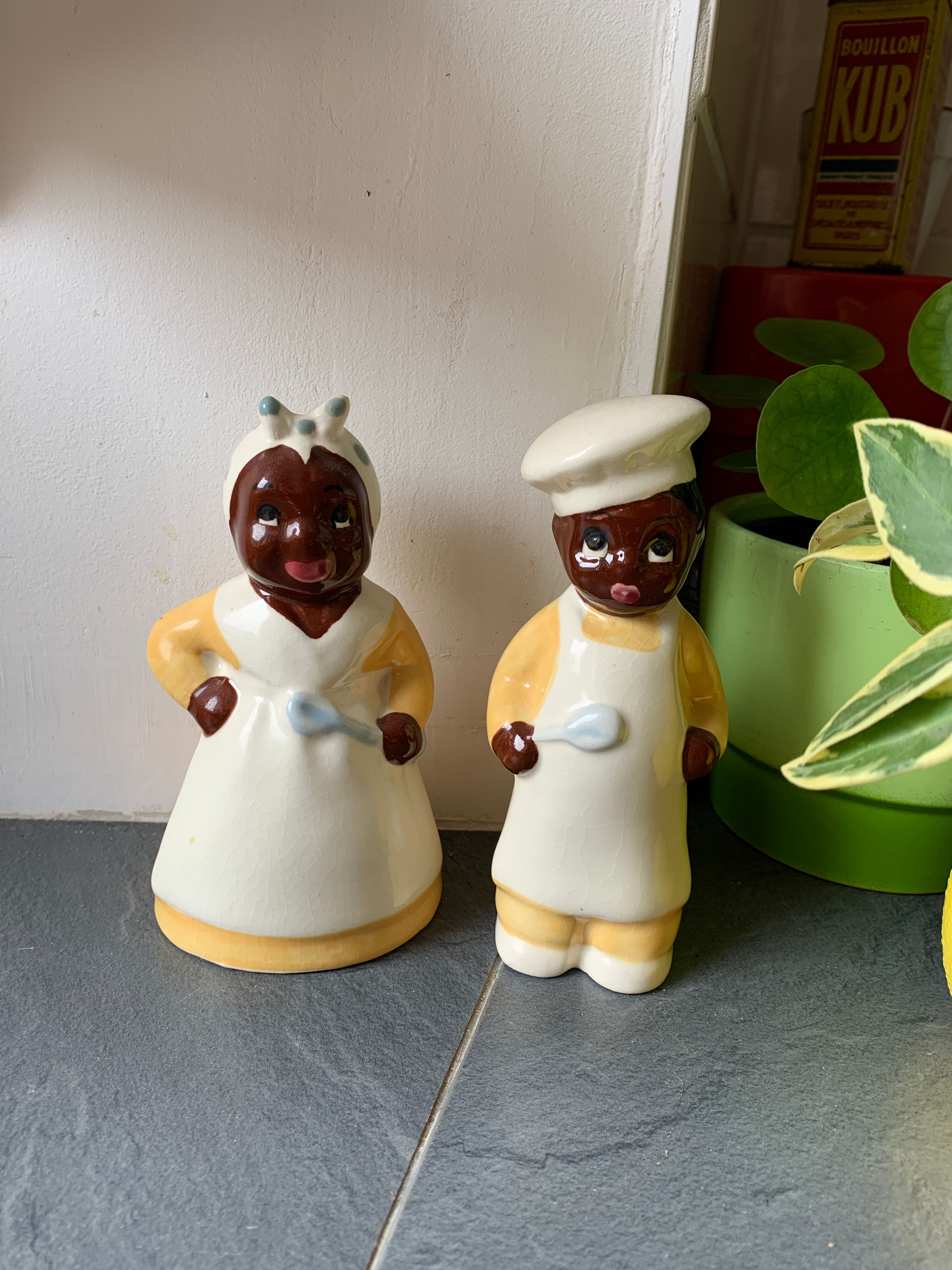 Vintage Pepper Salt Shaker in ceramic