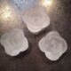 Lot de 3 bougeoirs en pâte de verre période Art déco 1930