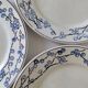 3 assiettes plates Digoin Sarreguemines modèle Pêcher