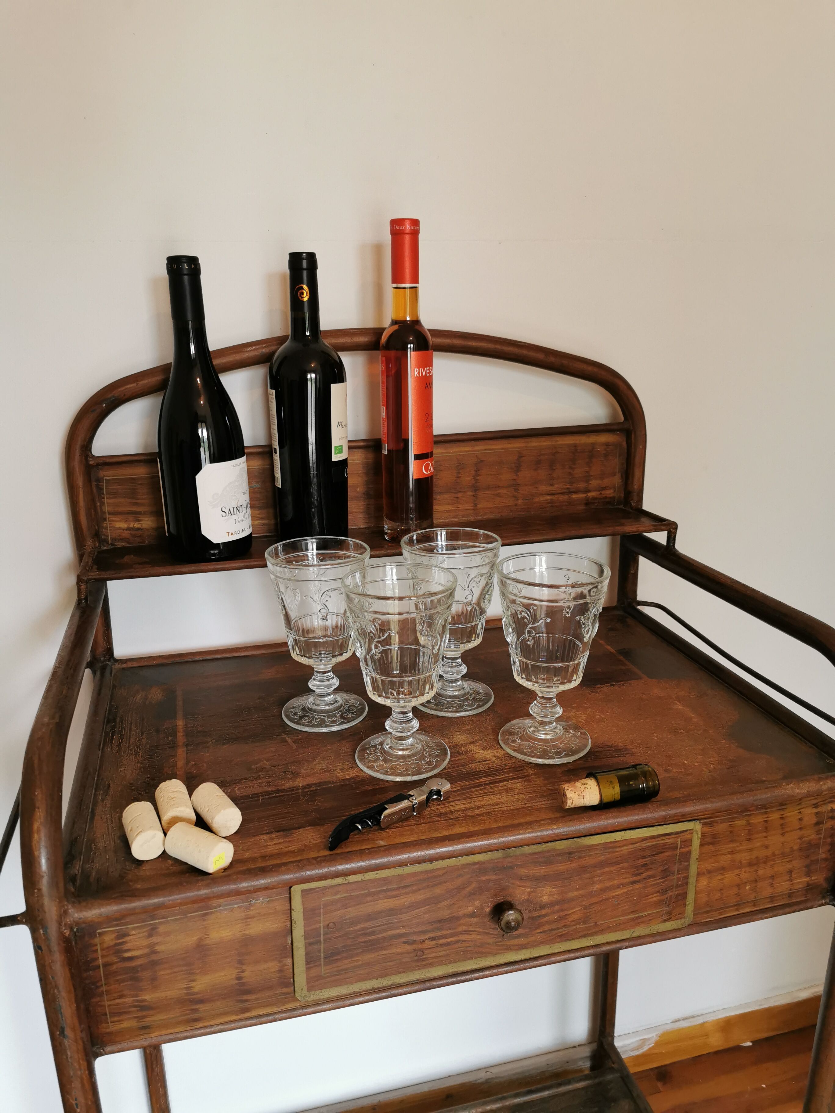 Metal art deco toiletry furniture early 20th century