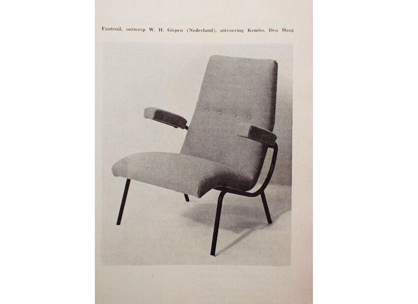 Rare Lounge Chair Model 323 by W.H. Gispen for Kembo 1956