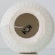 Pair of white ceramic table lamps with faux wicker texture, Spanish coastal design, 1970s