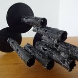 Brutalist Iron Candleholder, 1960s