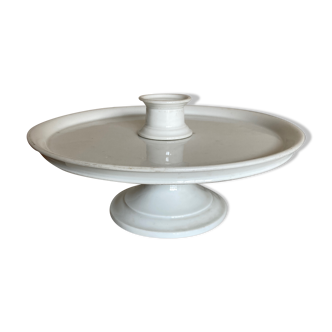 Plate mounted automatically mid-19th dish stand on white earthenware