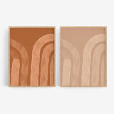 Pair of giclee prints, abstract wall art set of two, 50x70cm
