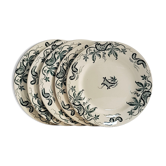Ens. de 6 assiettes plates Modèle "Modern" Terre de Fer R&A Salins