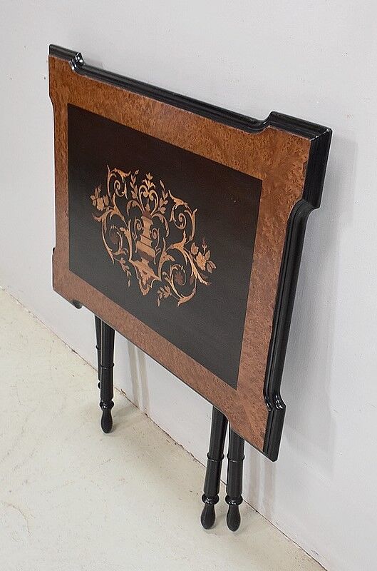 Folding table, Napoleon III era - 19th century