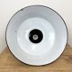 Industrial Black Enamel Factory Lamp with Cast Iron Top, 1950s