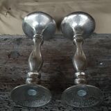 Paire de chandeliers argent