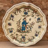 Ancienne Assiette MOUSTIERS Salins Céramique Décor Ancien Vintage #B196
