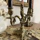 Pair of bronze rocaille candlesticks