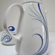 coffee maker and sugar porcelain blue décor design Bareuther 70s