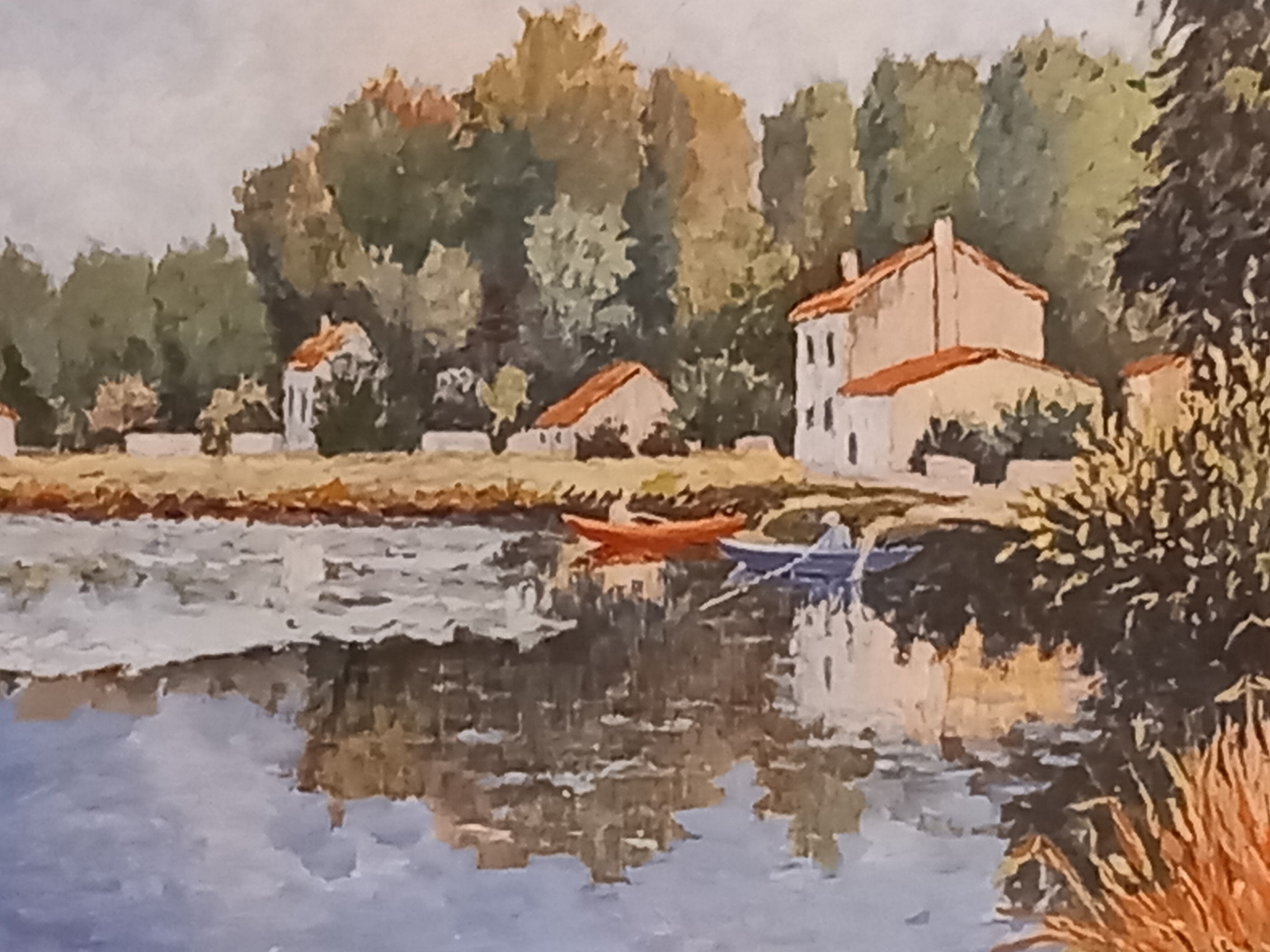 Oil on canvas signed-landscape