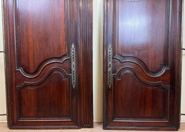 Paire de portes époque Louis XV en chêne vers 1750