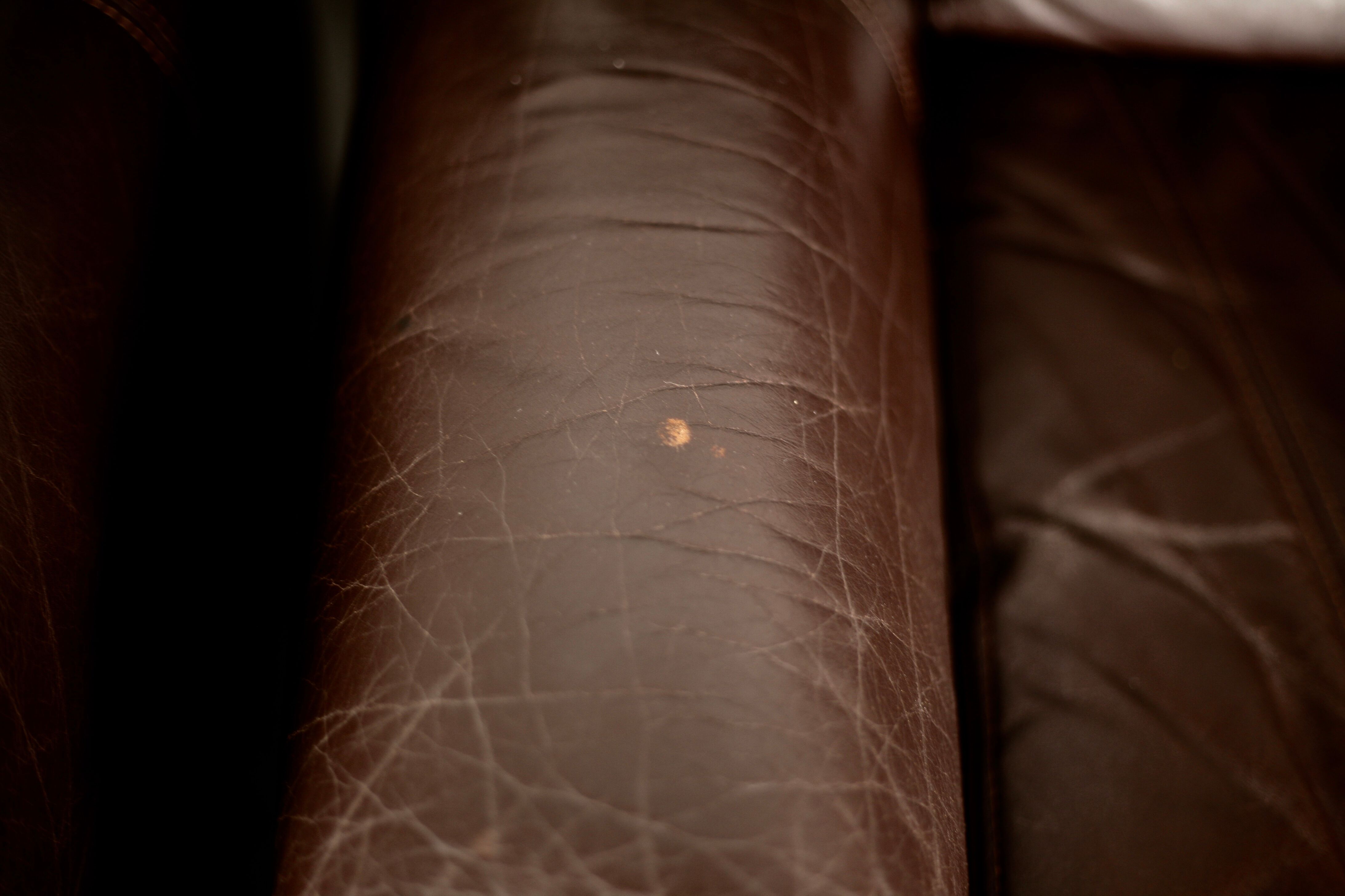 Pair of armchairs brown leather base stainless steel, France, circa 1970