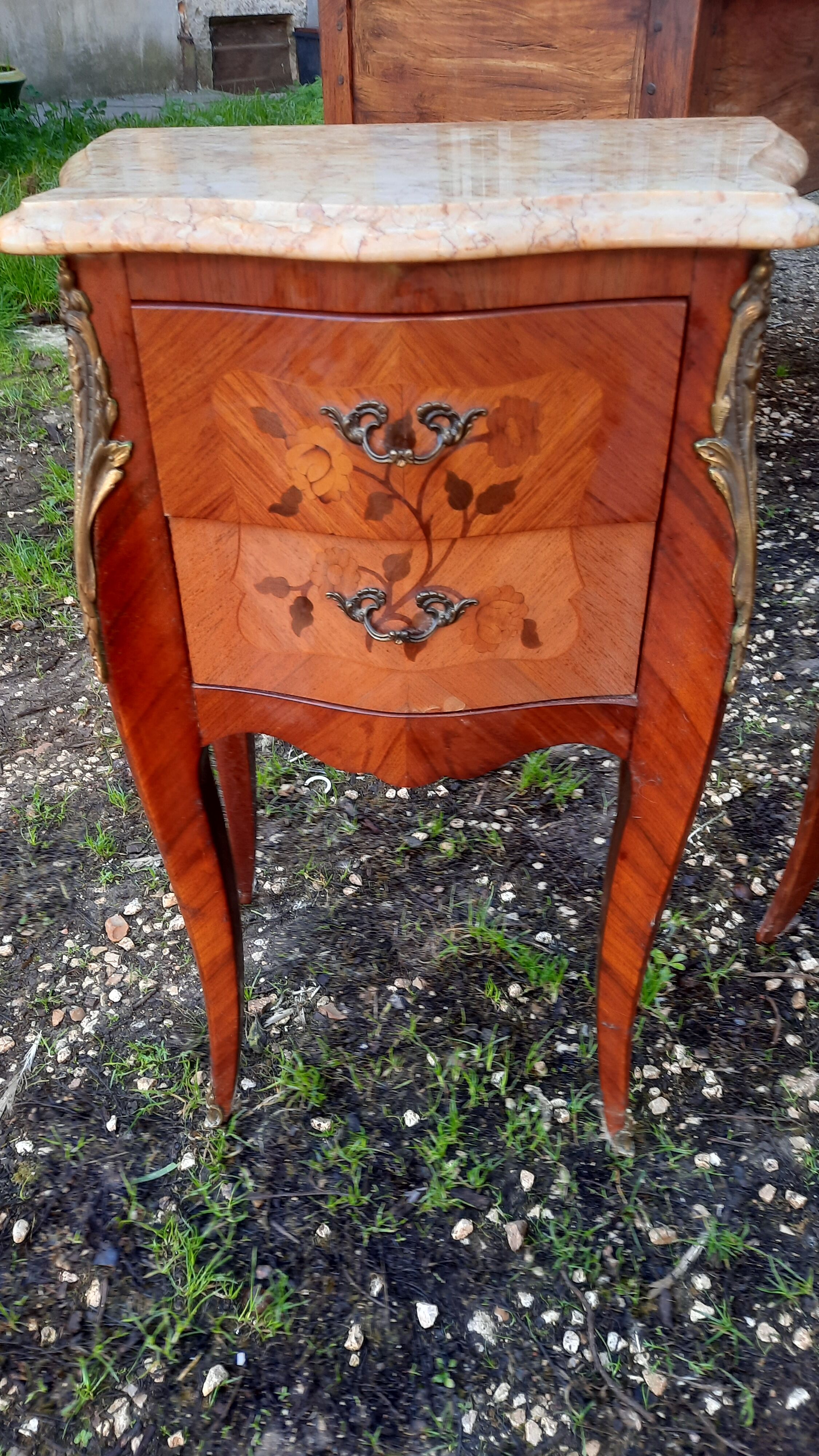 Pair of bedside rocaille style