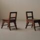 Paire de chaises Modernistes en chêne massif, vers 1940