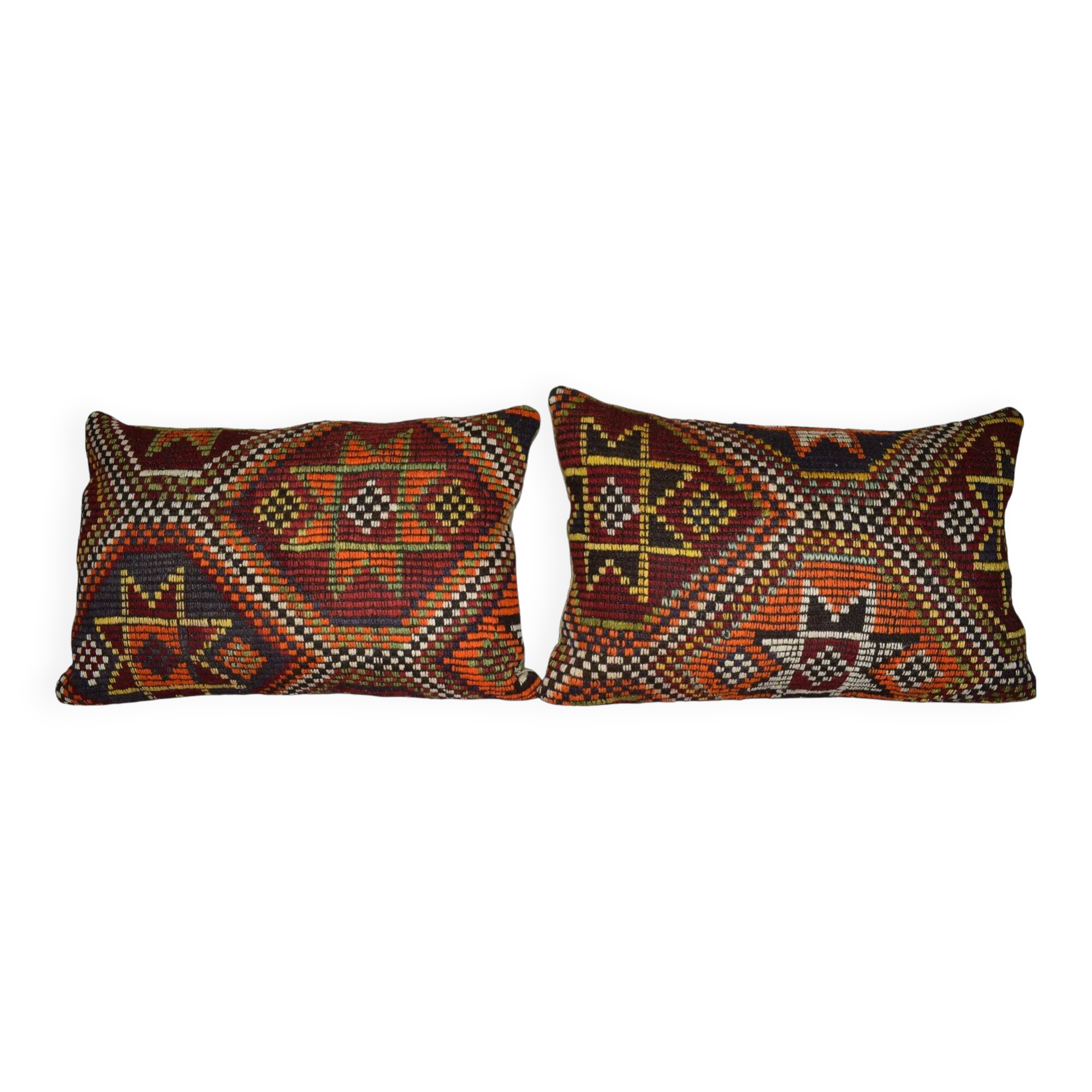 Set of 2 vintage Turkish cushion covers 41x61 cm