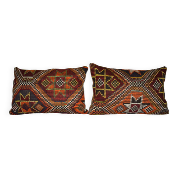 Set of 2 vintage Turkish cushion covers 41x61 cm