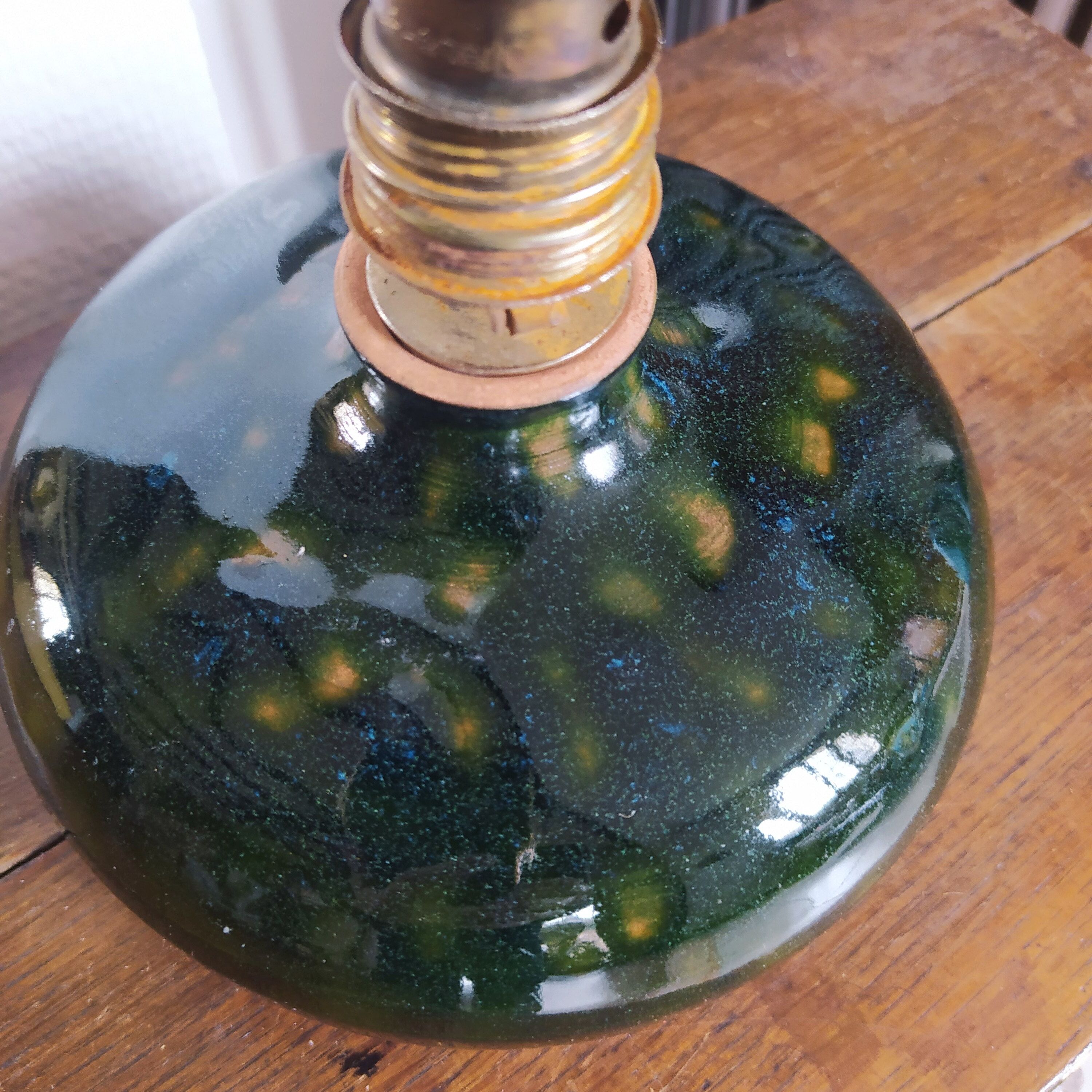 Lamp foot in glazed ceramic from Vezenobres