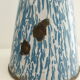 Vintage enamelled metal pitcher - blue and white