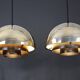 Pendant light “Milieu” Golden Line 24-carat-gold-plated. By Jo Hammerborg for Fog & Mørup. Denmark 1