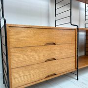 1960s vintage freestanding teak shelving system by WHB