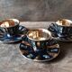 Lot de 3 tasses et soucoupes Benju Seramik