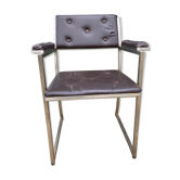 Fauteuil cuir design 1970