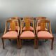 6 chaises gondole style Empire en bois, XXème siècle