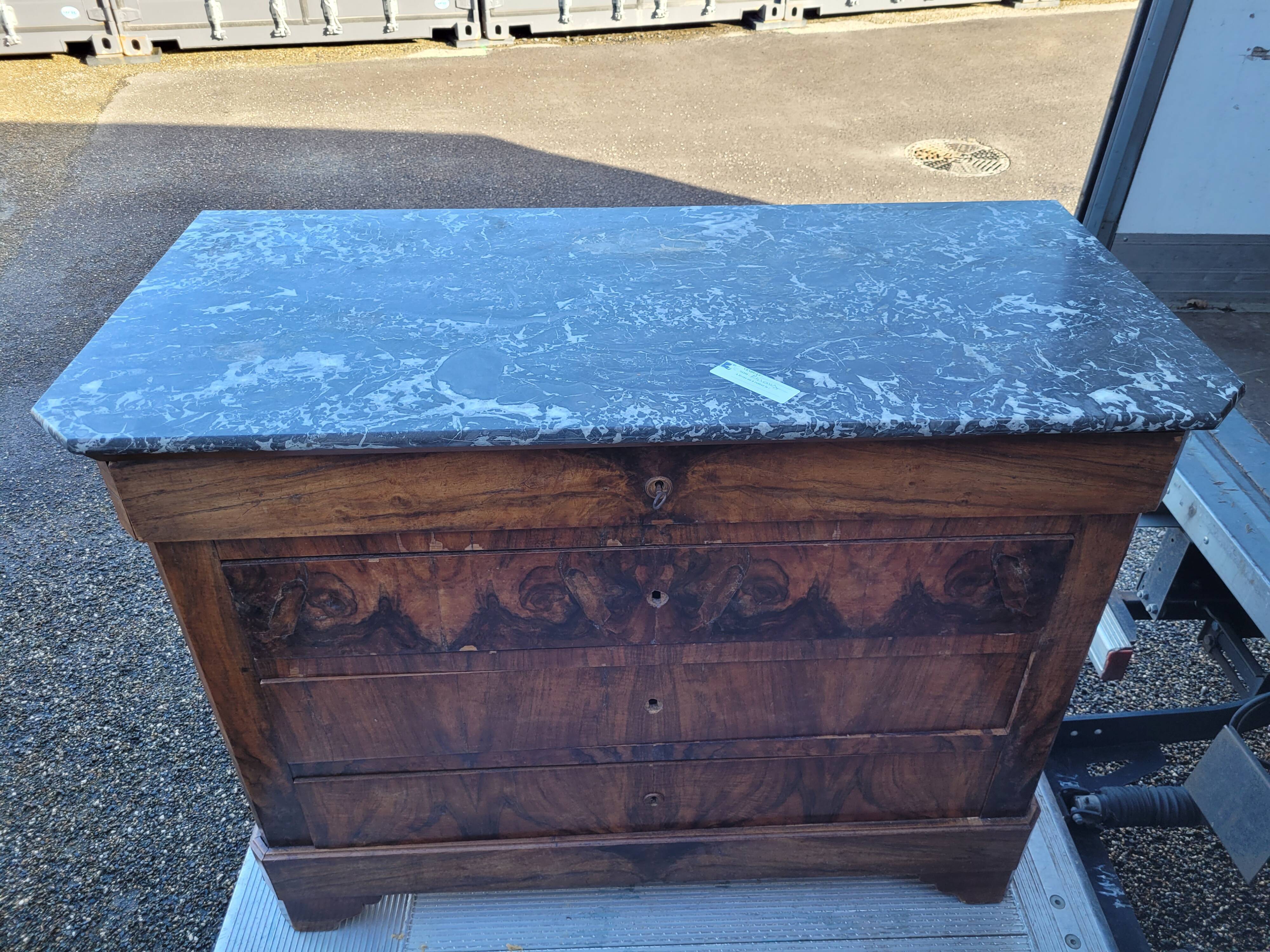 Louis Philippe marble chest of drawers