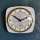 Vintage formica clock rectangular silent wall clock "Gray Galion"