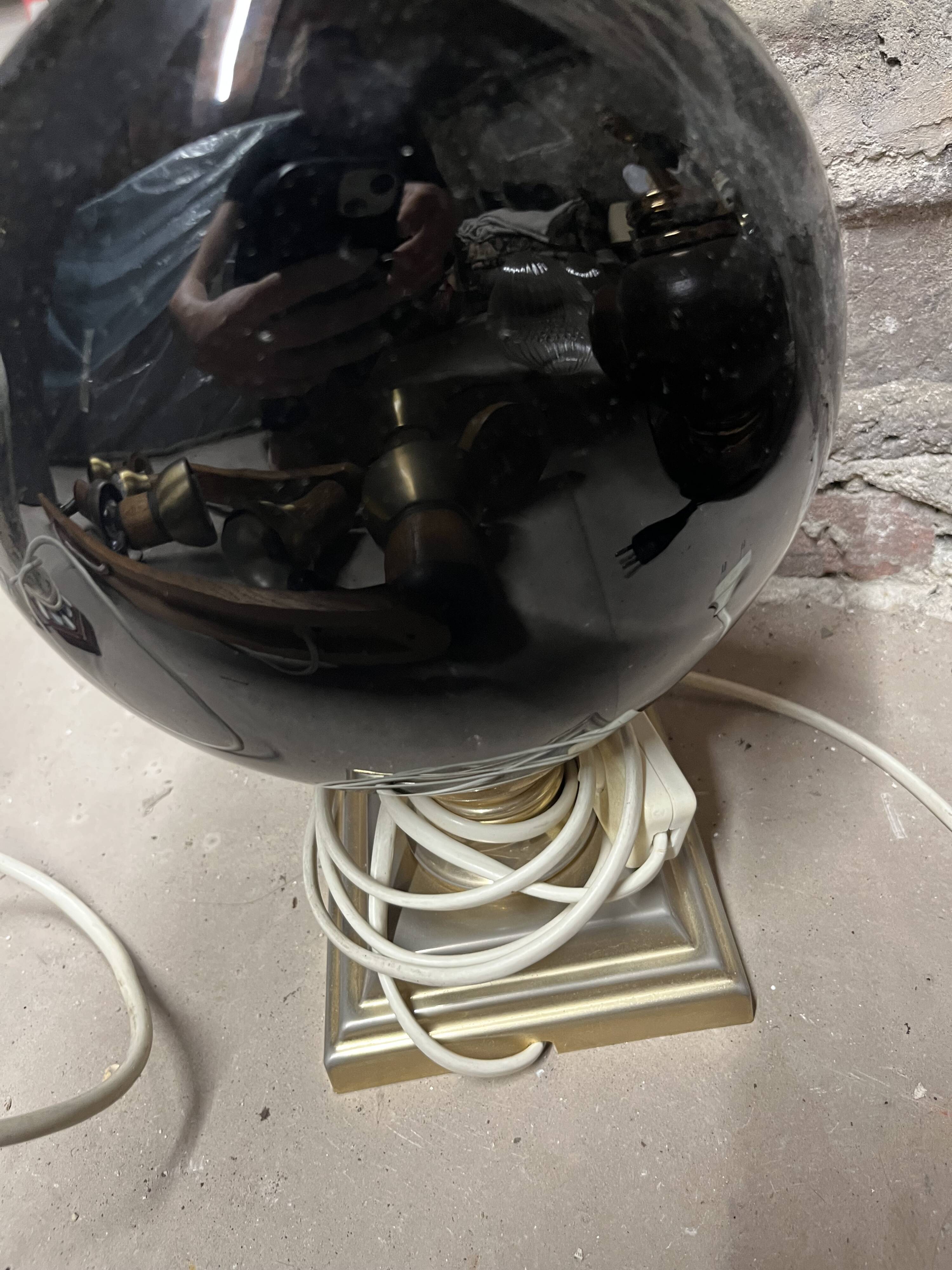 Golden black porcelain lamp foot