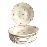 Niderviller soup plates with red and green decor