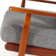Vintage retro lounge chair in Danish teak wool