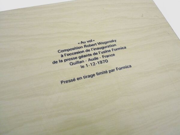 Robert wogensky (1919-2019) - au vol. tableau pressé en tirage limité