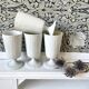 4 Limoges porcelain Mazagran cups