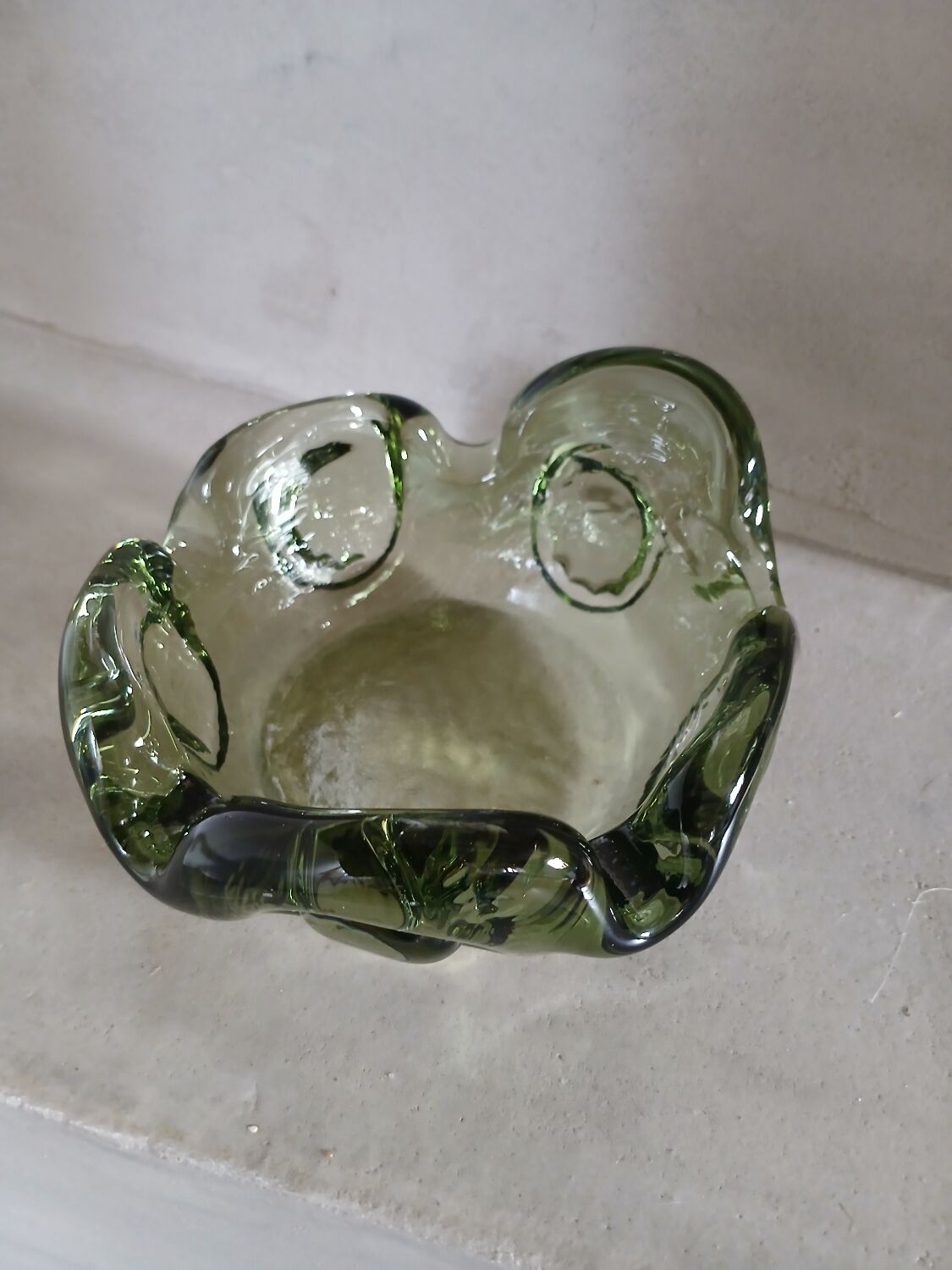 Vintage blown glass ashtray