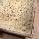 Vintage signed square ceramic plate – speckled cream enamel – 22