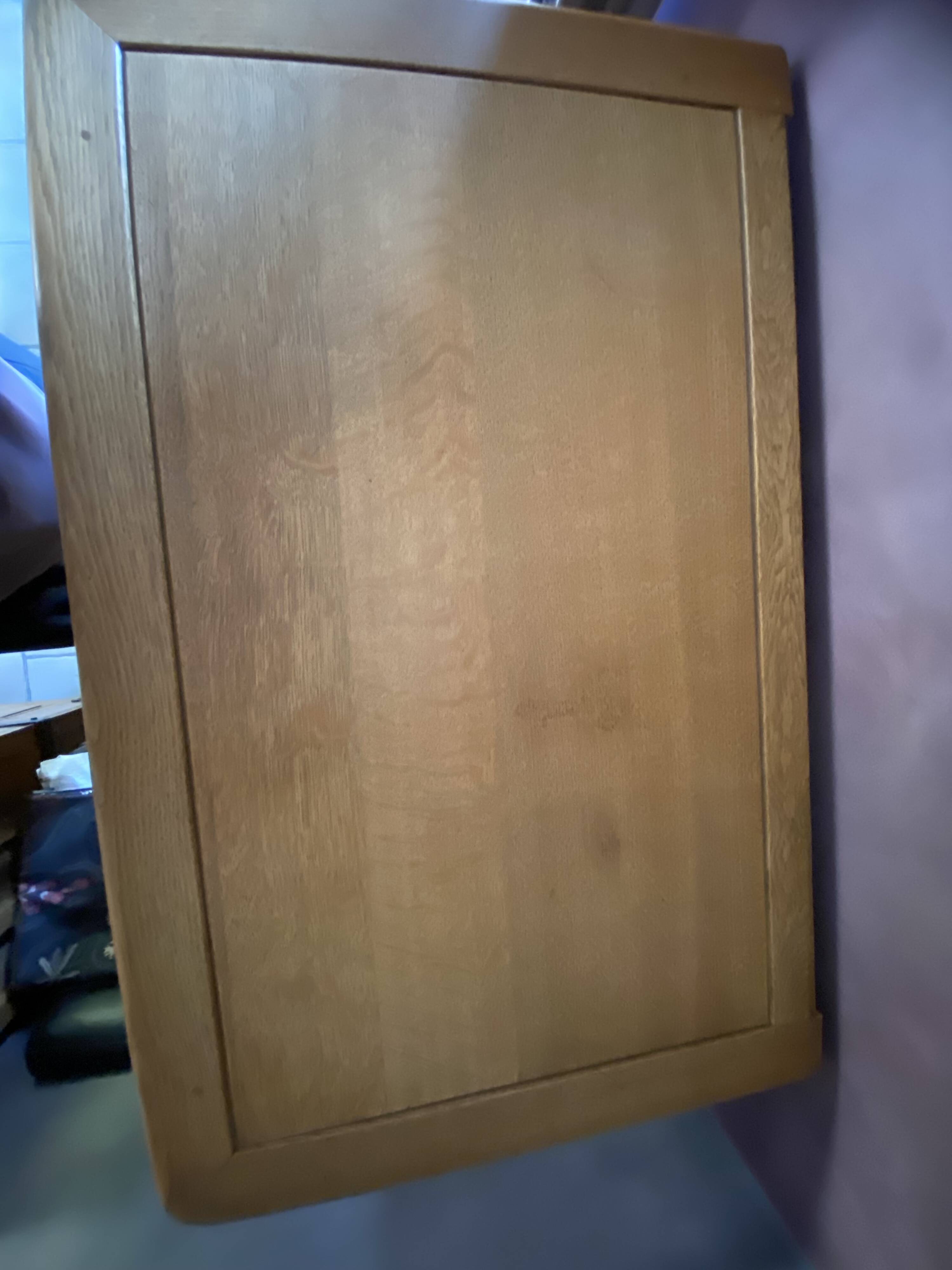 Solid oak bar cabinet