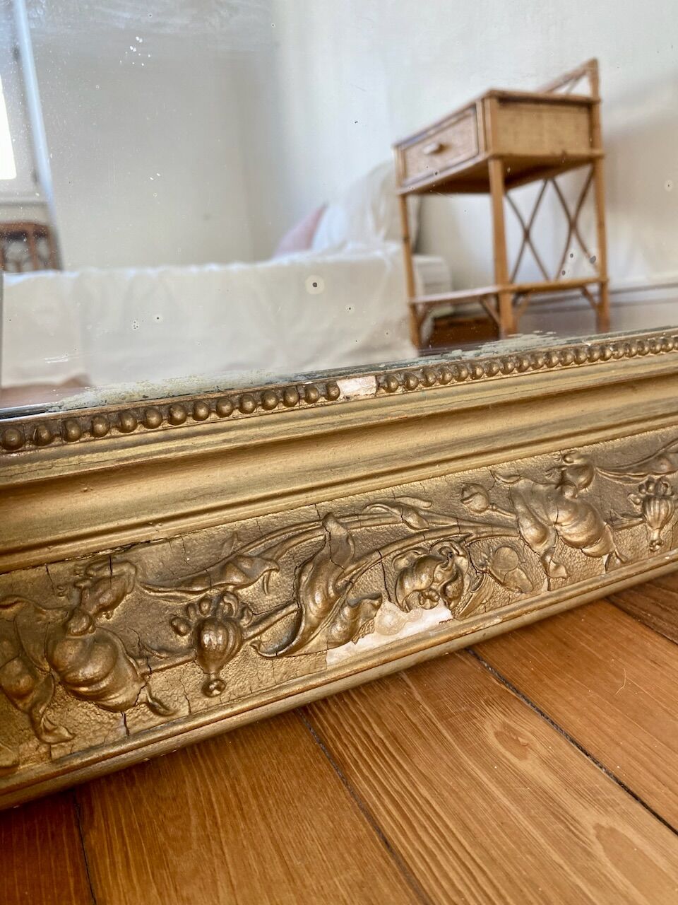 Old gilded mirror 118cm x79cm