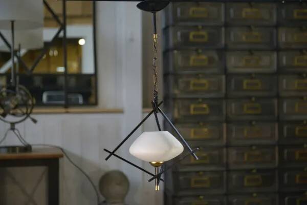 Minimalist 1960s pendant light