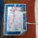 Authentic handmade Tunisian Berber kilim rug in orange wool.