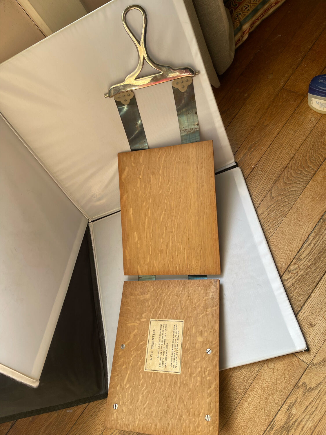 Old deco herbarium wood press